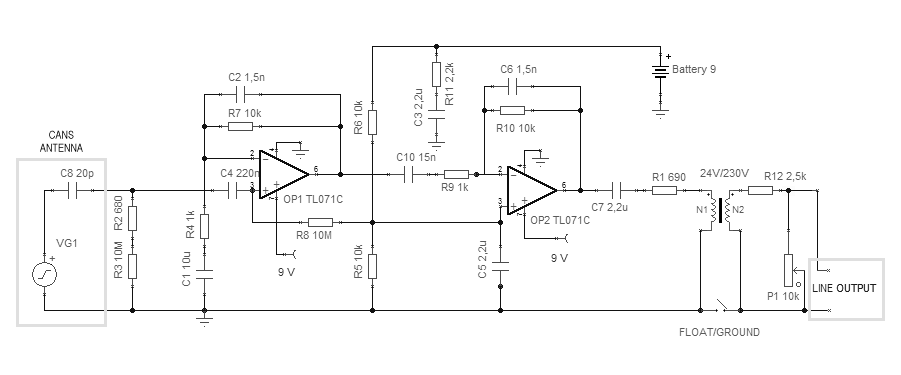 Reception techniques: An B3CKS beer can VLF - Antenna